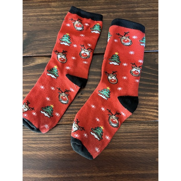 Accessories - Gmark Holiday Christmas Socks Reindeer Tree Festive Cartoon Party